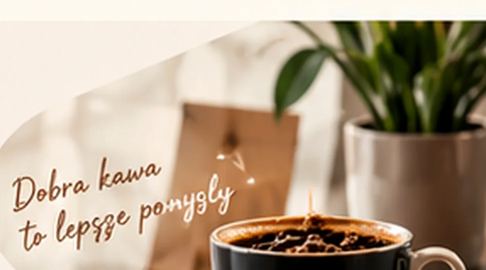 Czarna kawa i ziarna kawy – inspiracje dla biur